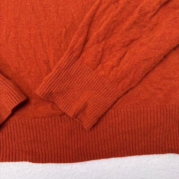 Banana Republic‎ Sweater Men’s Size XL Orange Merino Wool Pullover Thin Knit - Picture 5 of 10